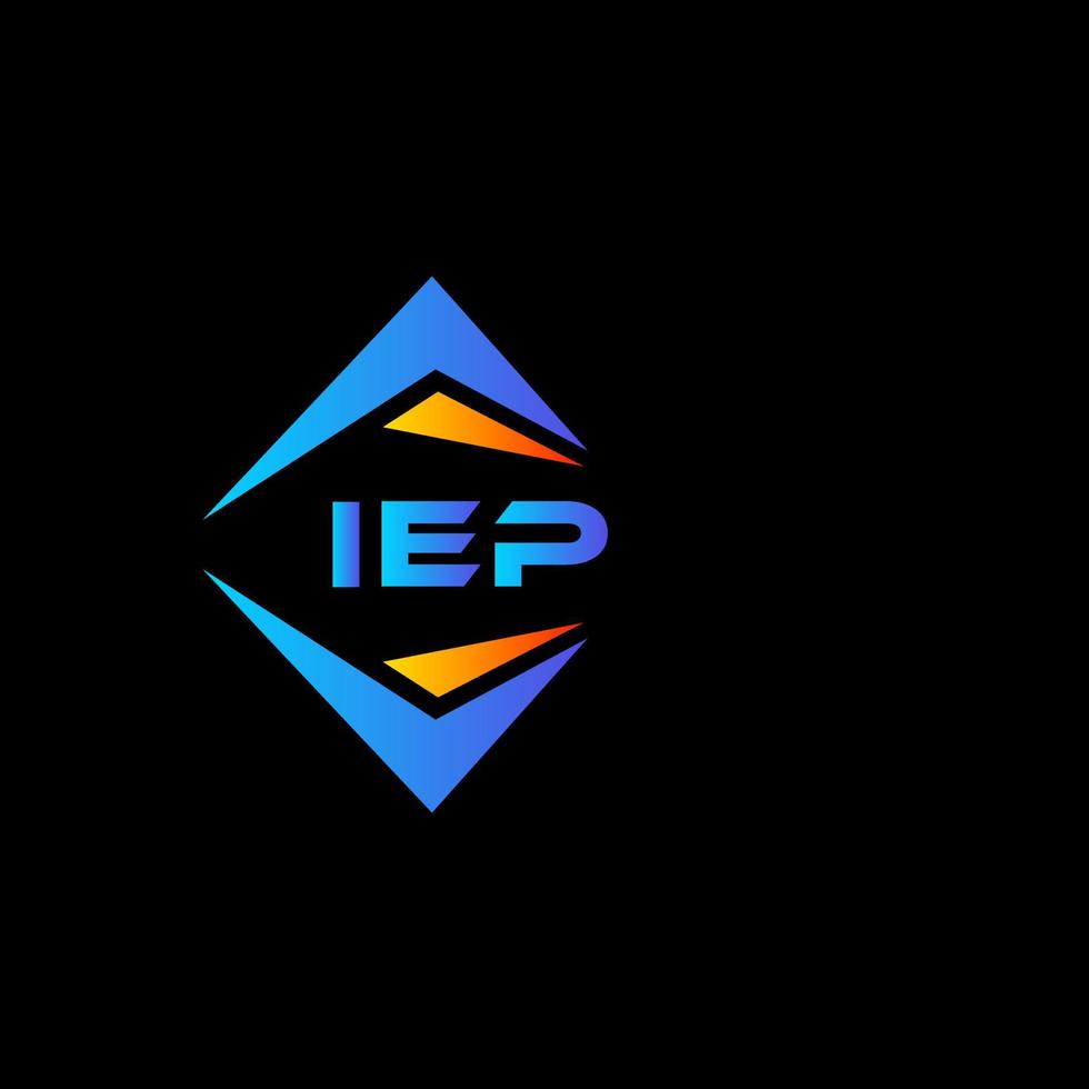 design de logotipo de tecnologia abstrata IEP em fundo branco. conceito de logotipo de carta de iniciais criativas iep. vetor