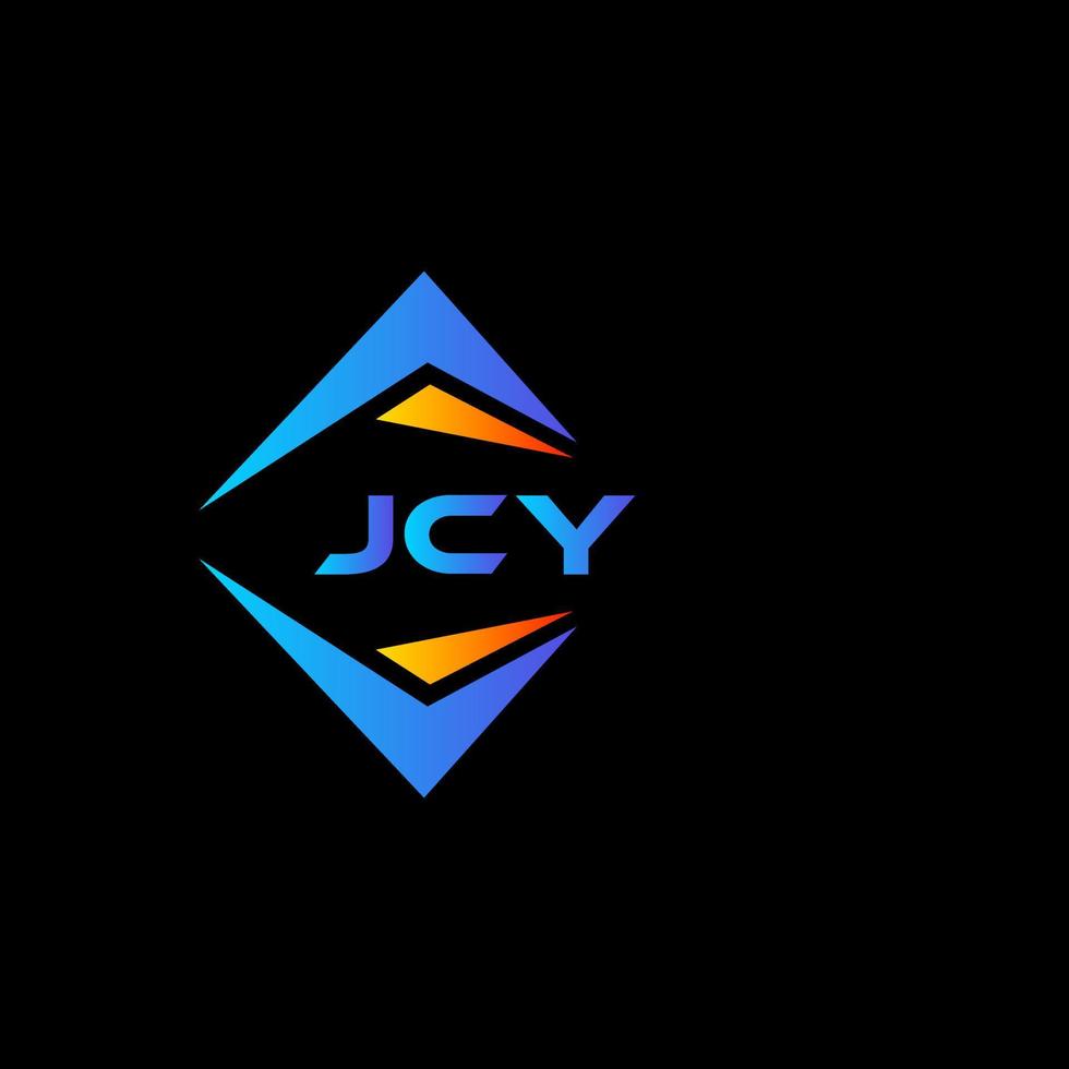 design de logotipo de tecnologia abstrata jcy em fundo preto. conceito de logotipo de letra de iniciais criativas jcy. vetor