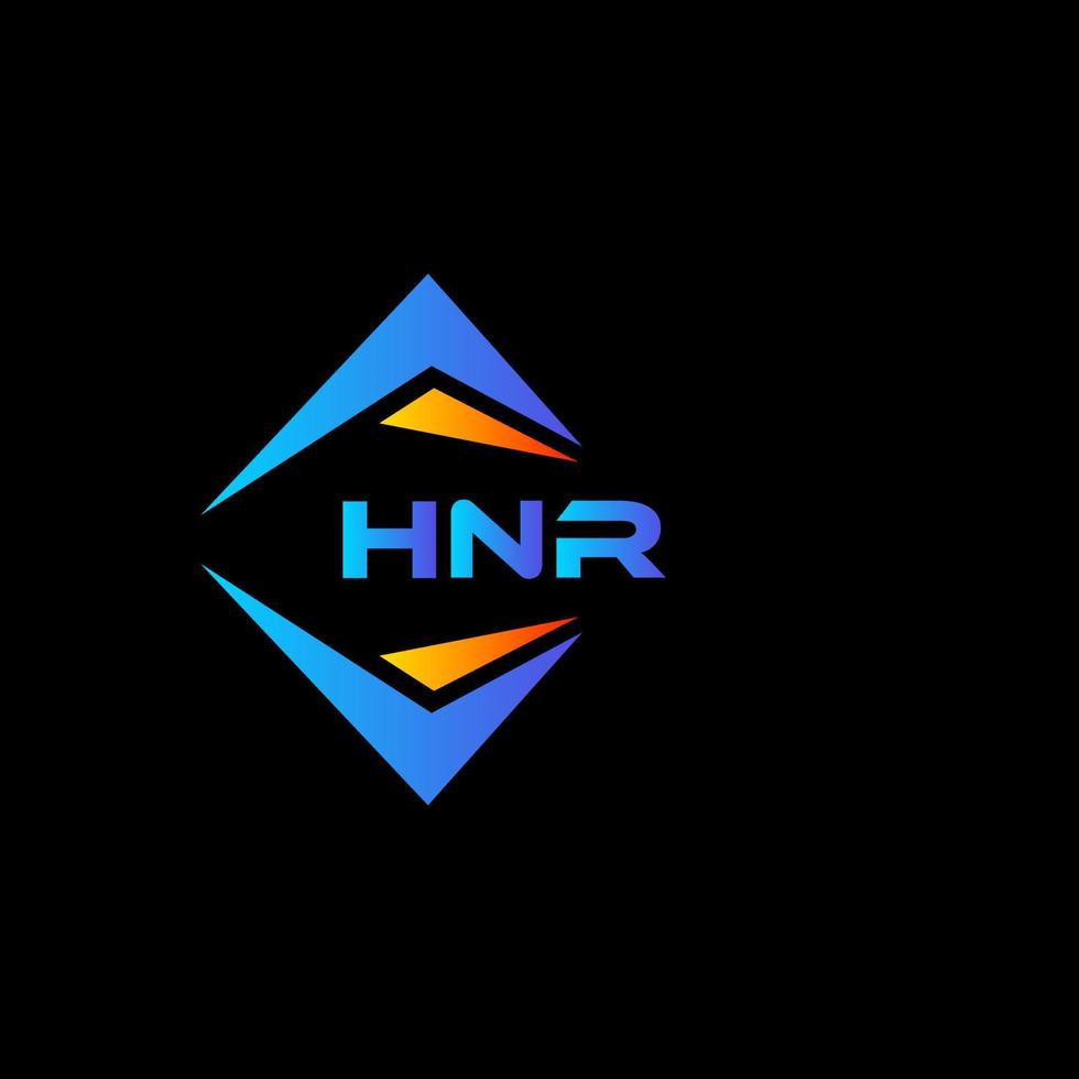 design de logotipo de tecnologia abstrata hnr em fundo preto. hnr conceito criativo do logotipo da carta inicial. vetor