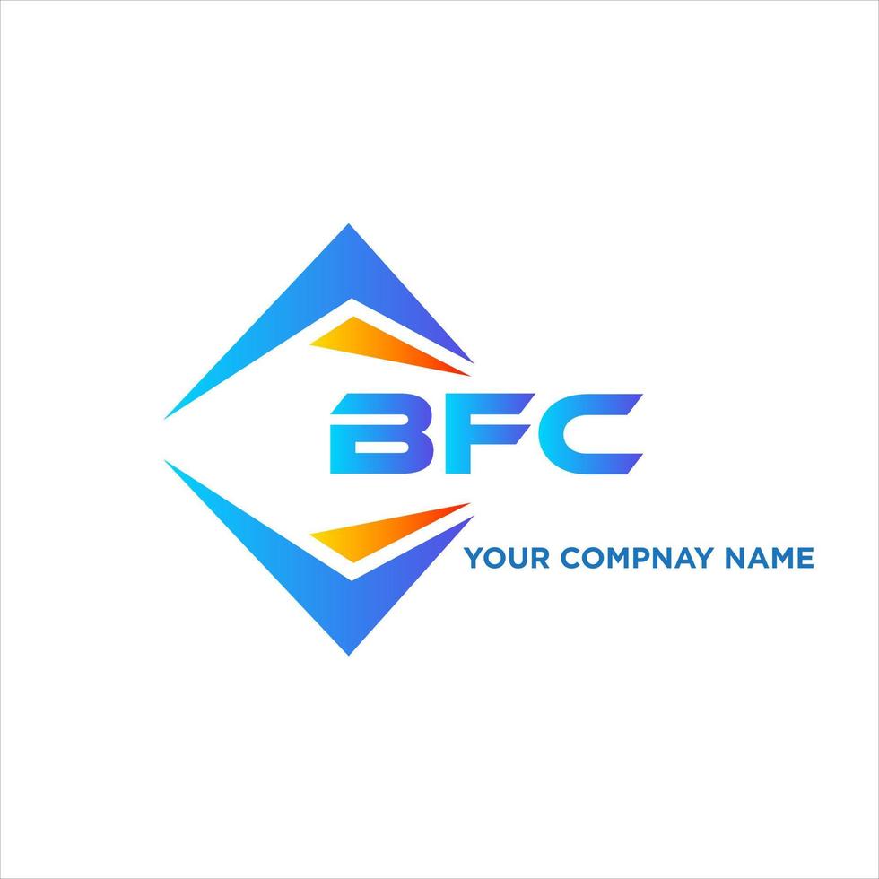 design de logotipo de tecnologia abstrata bfc em fundo branco. conceito de logotipo de carta de iniciais criativas bfc. vetor