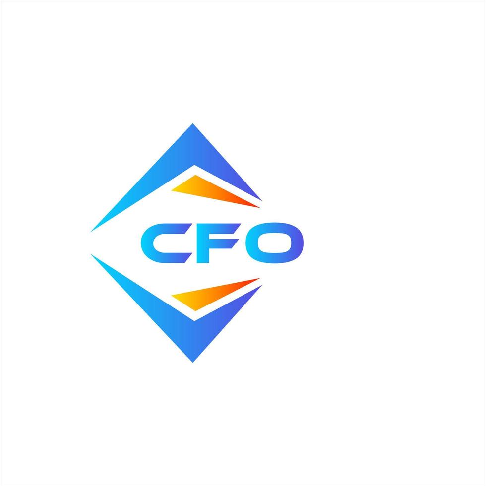 design de logotipo de tecnologia abstrata cfo em fundo branco. conceito criativo do logotipo da carta inicial cfo. vetor