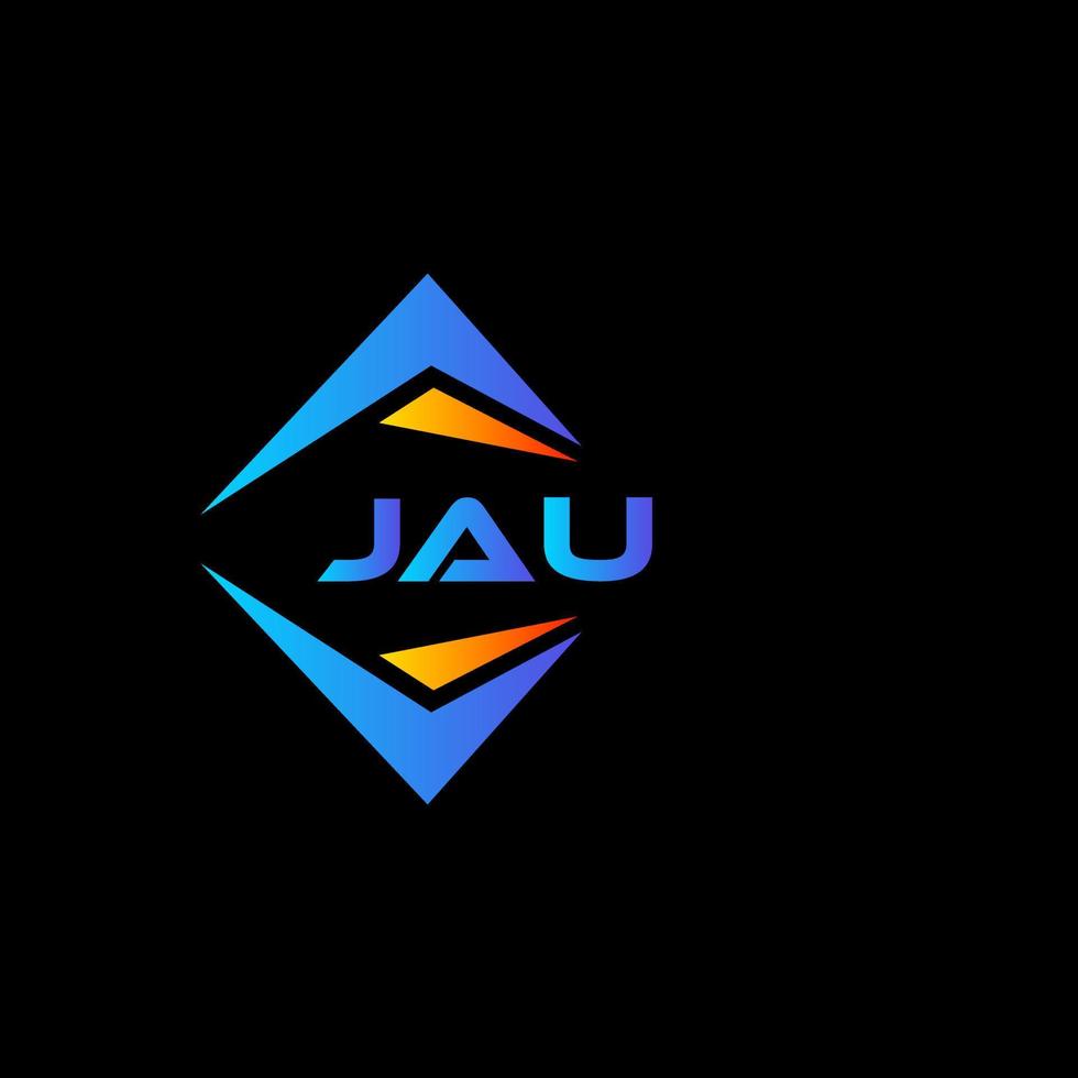 jau design de logotipo de tecnologia abstrata em fundo preto. conceito de logotipo de carta de iniciais criativas jau. vetor