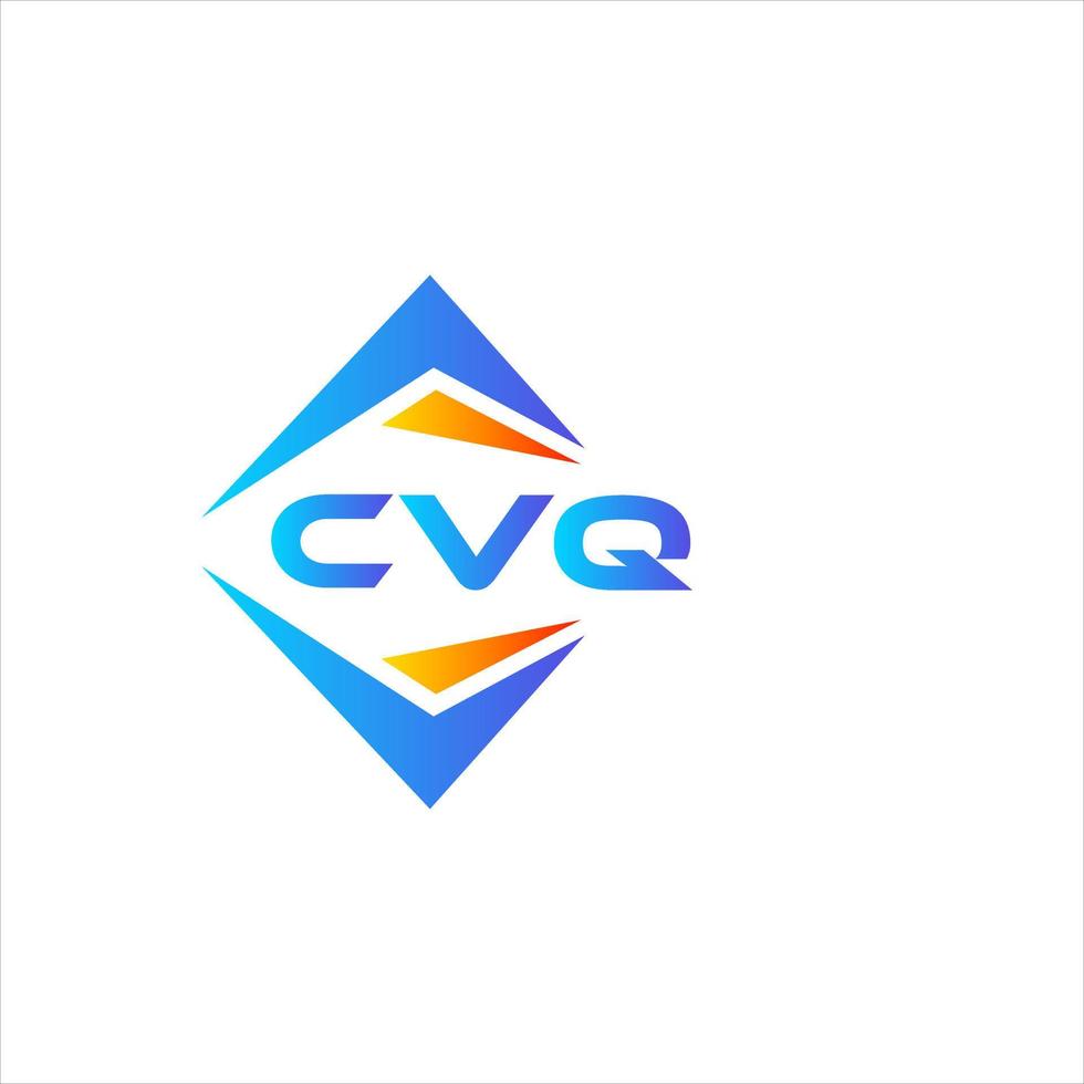 design de logotipo de tecnologia abstrata cvq em fundo branco. conceito de logotipo de carta de iniciais criativas cvq. vetor