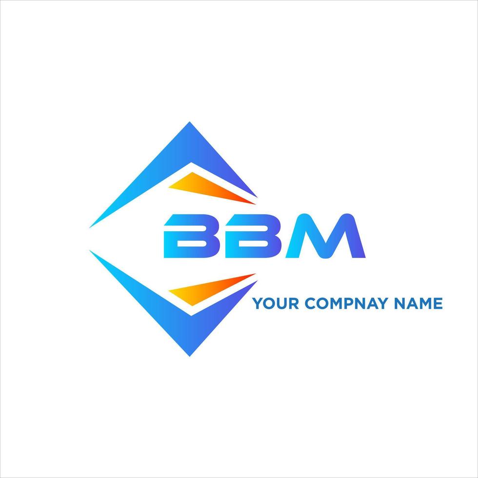 design de logotipo de tecnologia abstrata bbm em fundo branco. conceito de logotipo de carta de iniciais criativas bbm. vetor