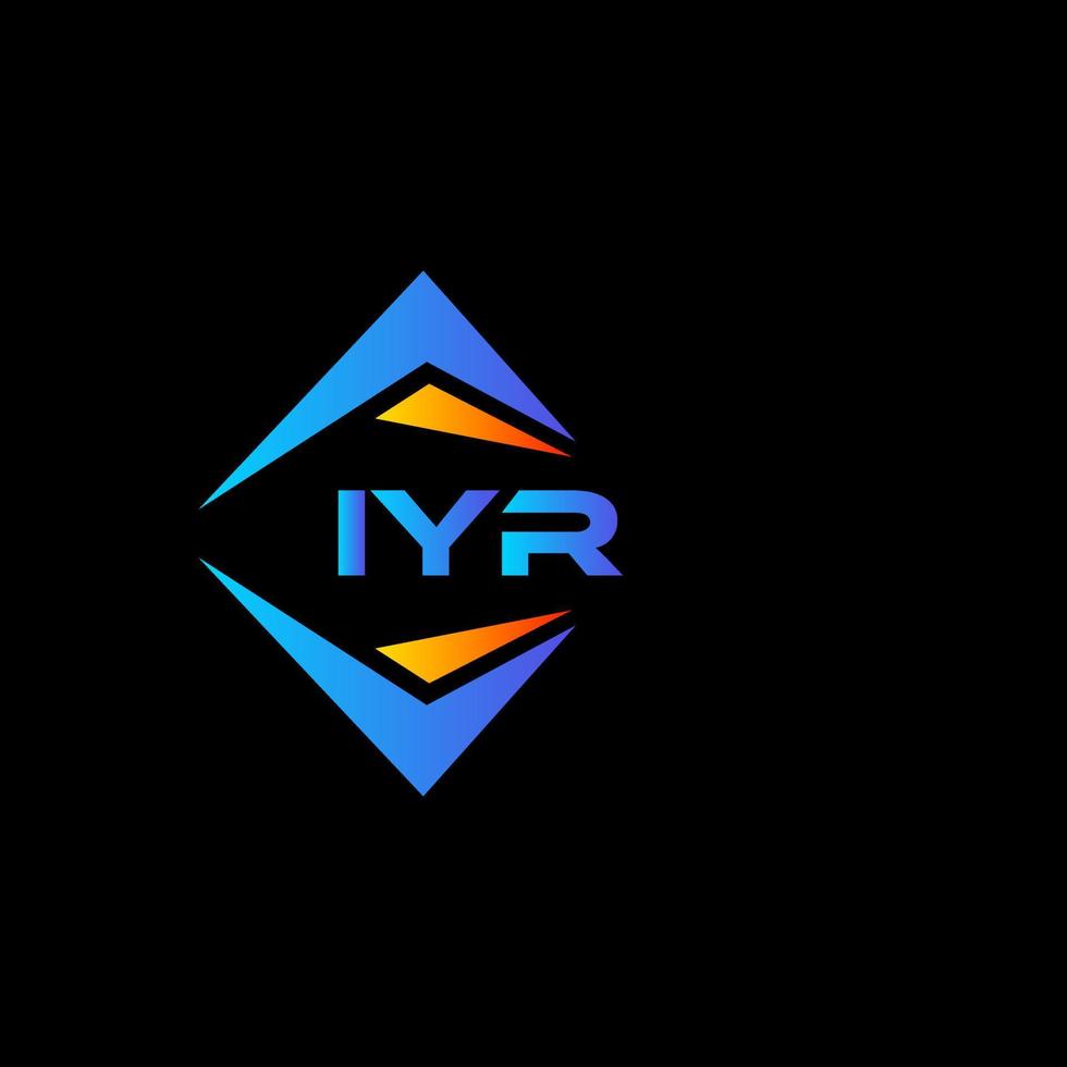 iyr design de logotipo de tecnologia abstrata em fundo branco. conceito de logotipo de carta de iniciais criativas iyr. vetor