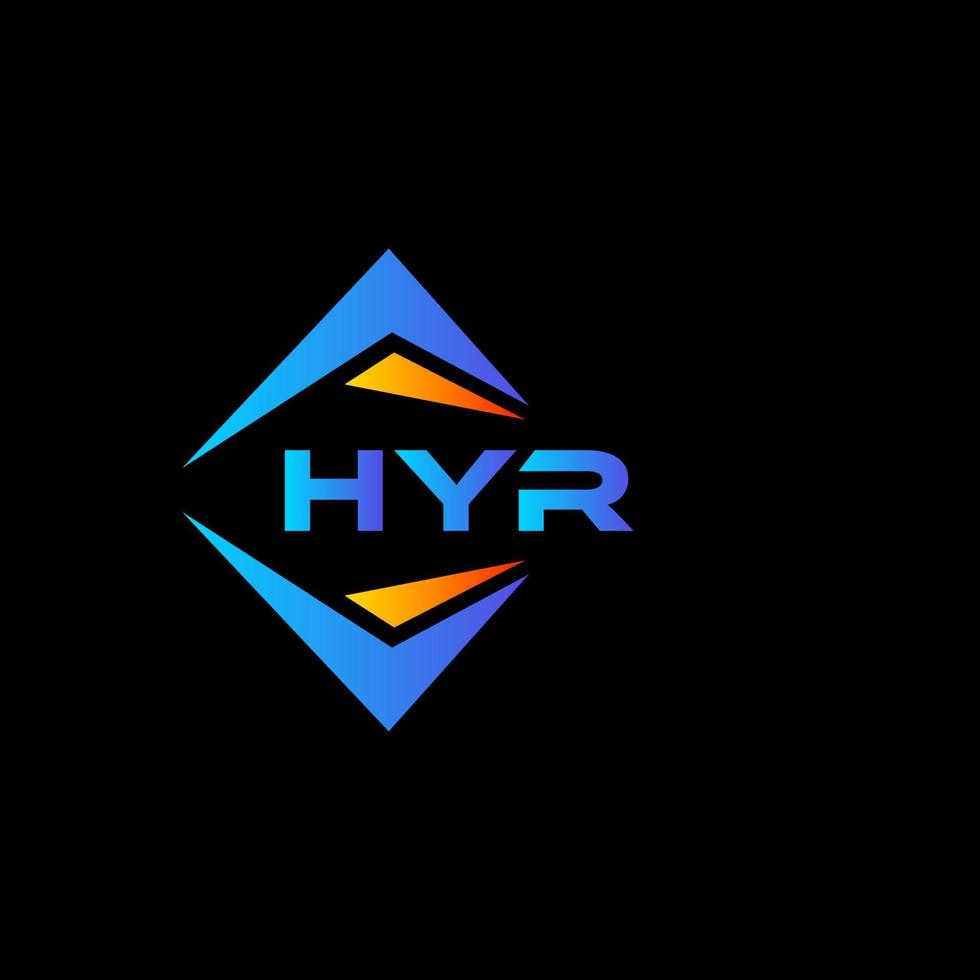 hyr design de logotipo de tecnologia abstrata em fundo preto. hyr conceito criativo do logotipo da carta inicial. vetor