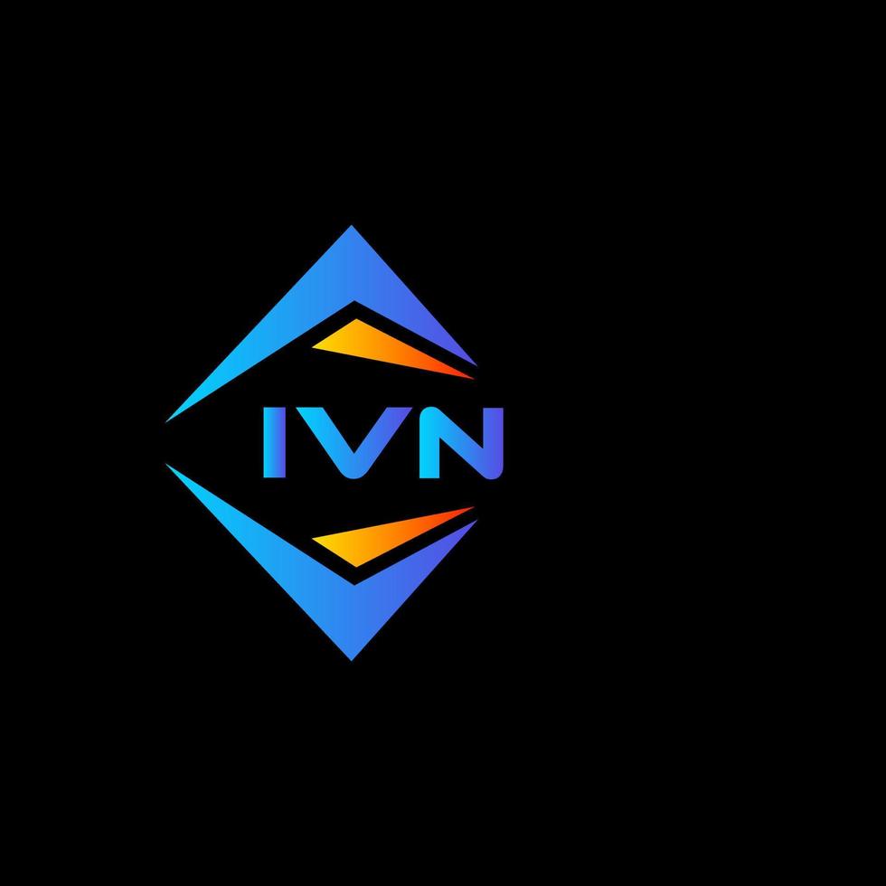 design de logotipo de tecnologia abstrata ivn em fundo branco. ivn conceito de logotipo de carta de iniciais criativas. vetor