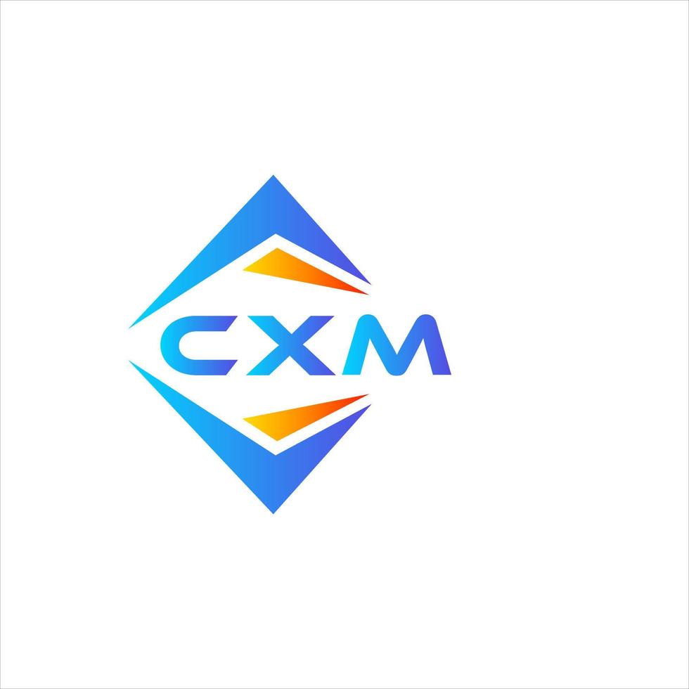 design de logotipo de tecnologia abstrata cxm em fundo branco. conceito criativo do logotipo da carta inicial cxm. vetor