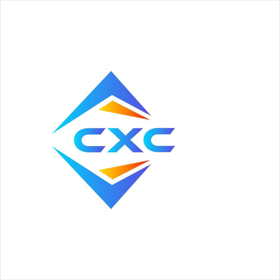 design de logotipo de tecnologia abstrata cxc em fundo branco. conceito criativo do logotipo da carta inicial cxc. vetor