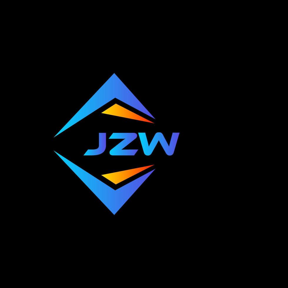 design de logotipo de tecnologia abstrata jzw em fundo preto. jzw conceito criativo do logotipo da carta inicial. vetor