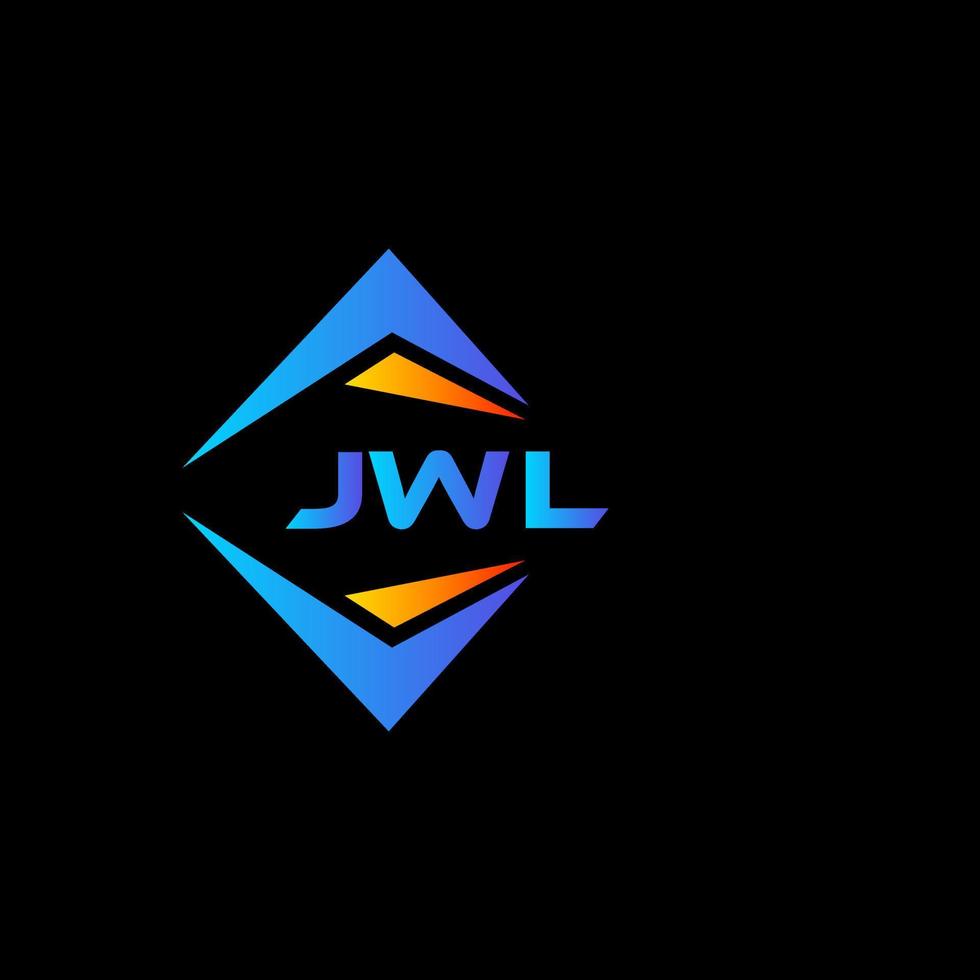 design de logotipo de tecnologia abstrata jwl em fundo preto. conceito de logotipo de letra de iniciais criativas jwl. vetor