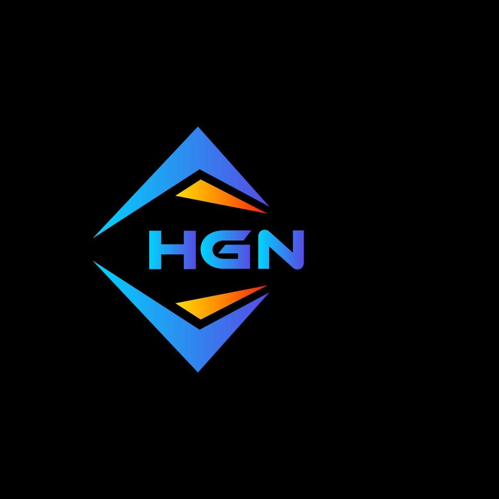 design de logotipo de tecnologia abstrata hgn em fundo preto. conceito de logotipo de letra de iniciais criativas hgn. vetor