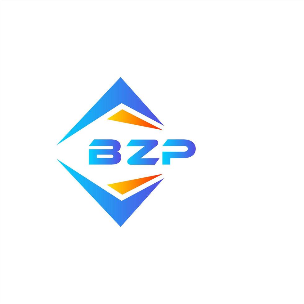 design de logotipo de tecnologia abstrata bzp em fundo branco. conceito de logotipo de carta de iniciais criativas bzp. vetor