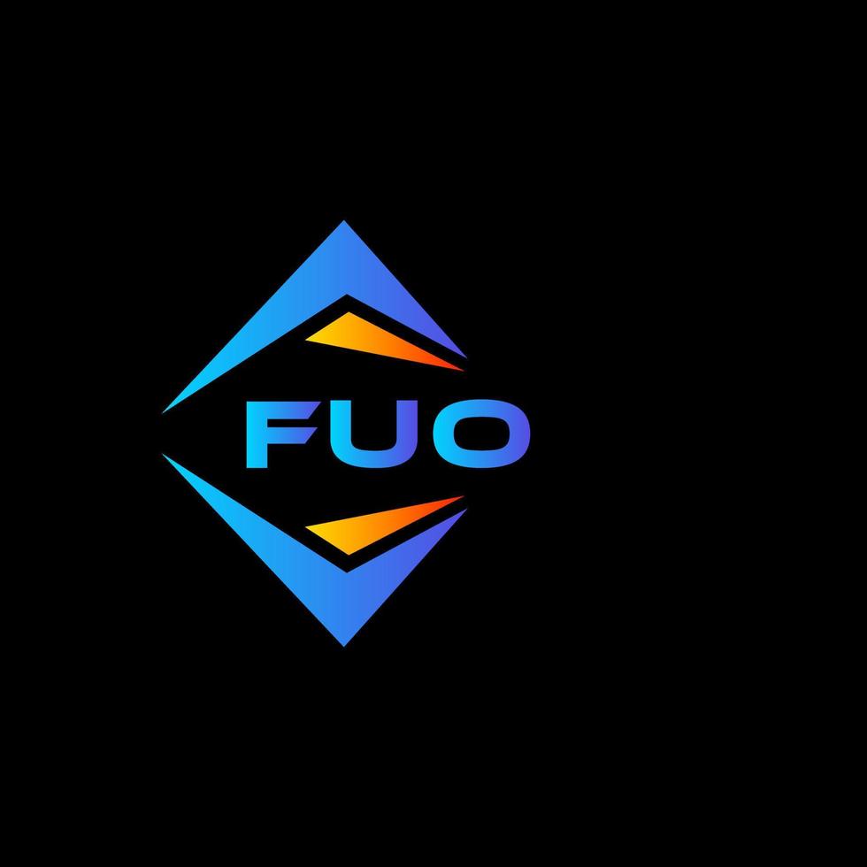 fuo design de logotipo de tecnologia abstrata em fundo preto. fuo conceito criativo do logotipo da letra inicial. vetor