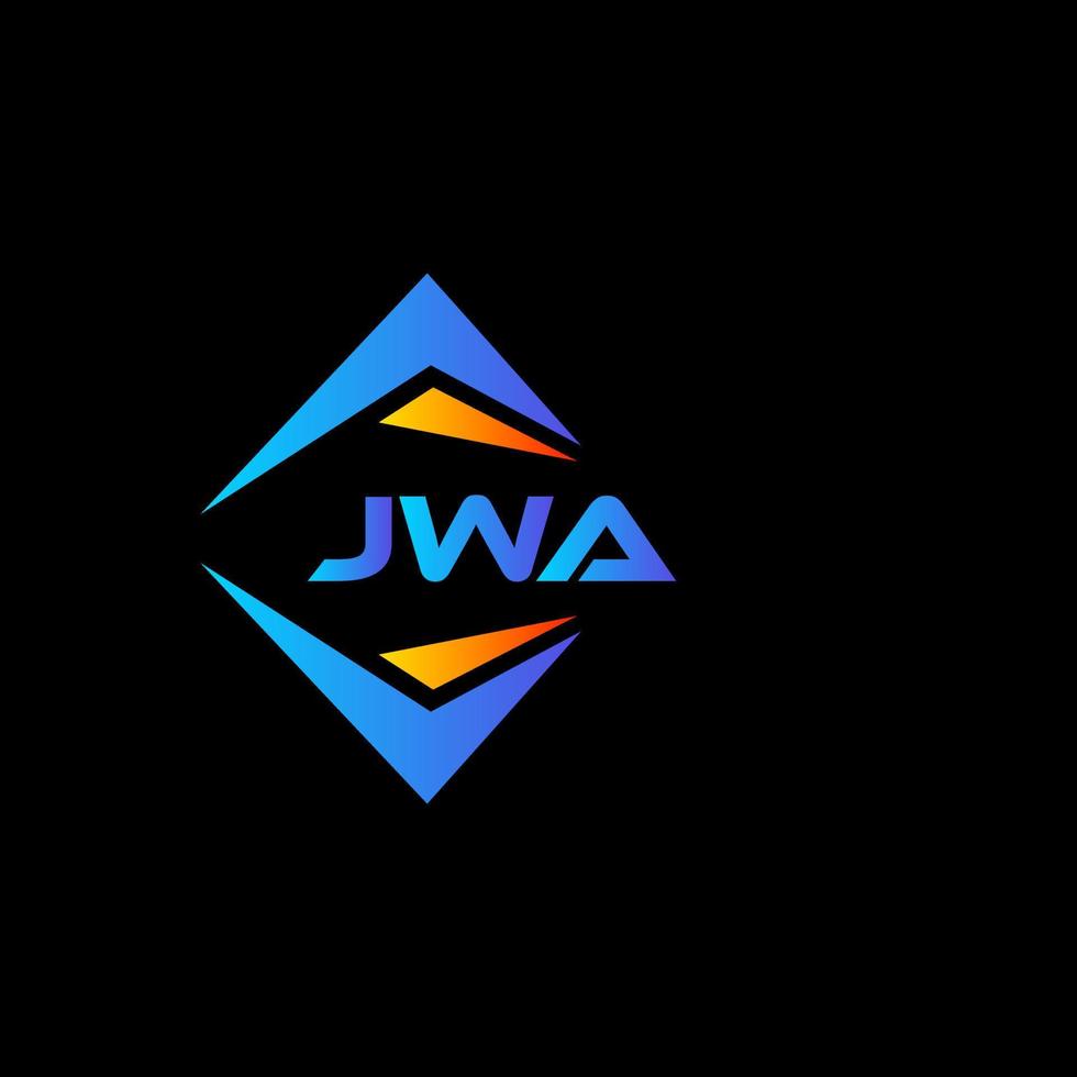 design de logotipo de tecnologia abstrata jwa em fundo preto. jwa conceito criativo do logotipo da carta inicial. vetor