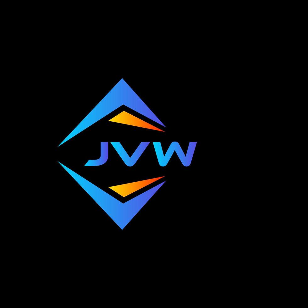 design de logotipo de tecnologia abstrata jvw em fundo preto. jvw conceito criativo do logotipo da carta inicial. vetor