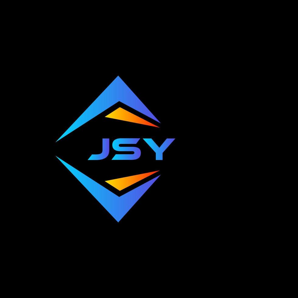 design de logotipo de tecnologia abstrata jsy em fundo preto. conceito de logotipo de letra de iniciais criativas jsy. vetor