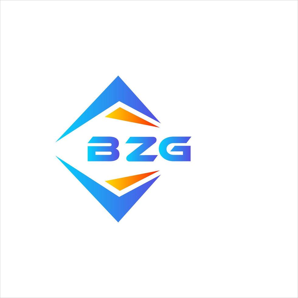 design de logotipo de tecnologia abstrata bzg em fundo branco. conceito de logotipo de carta de iniciais criativas bzg. vetor
