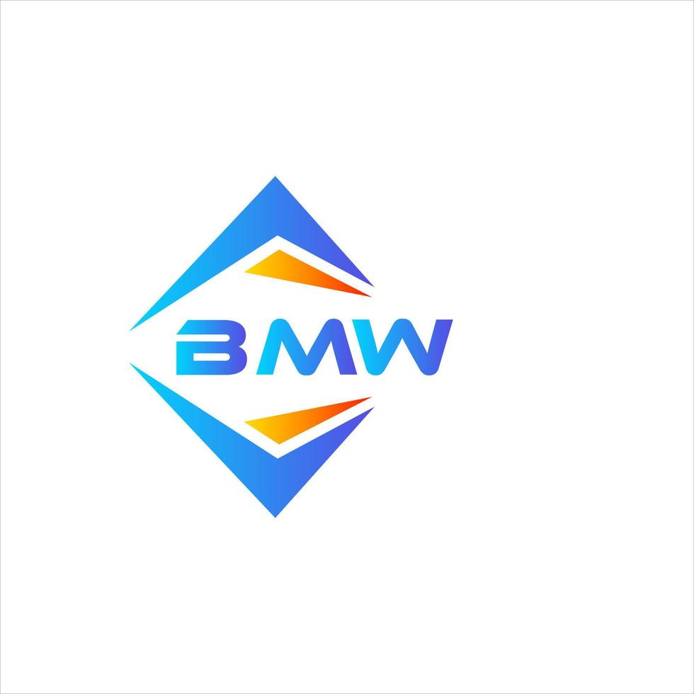 design de logotipo de tecnologia abstrata bmw em fundo branco. conceito de logotipo de carta de iniciais criativas bmw. vetor