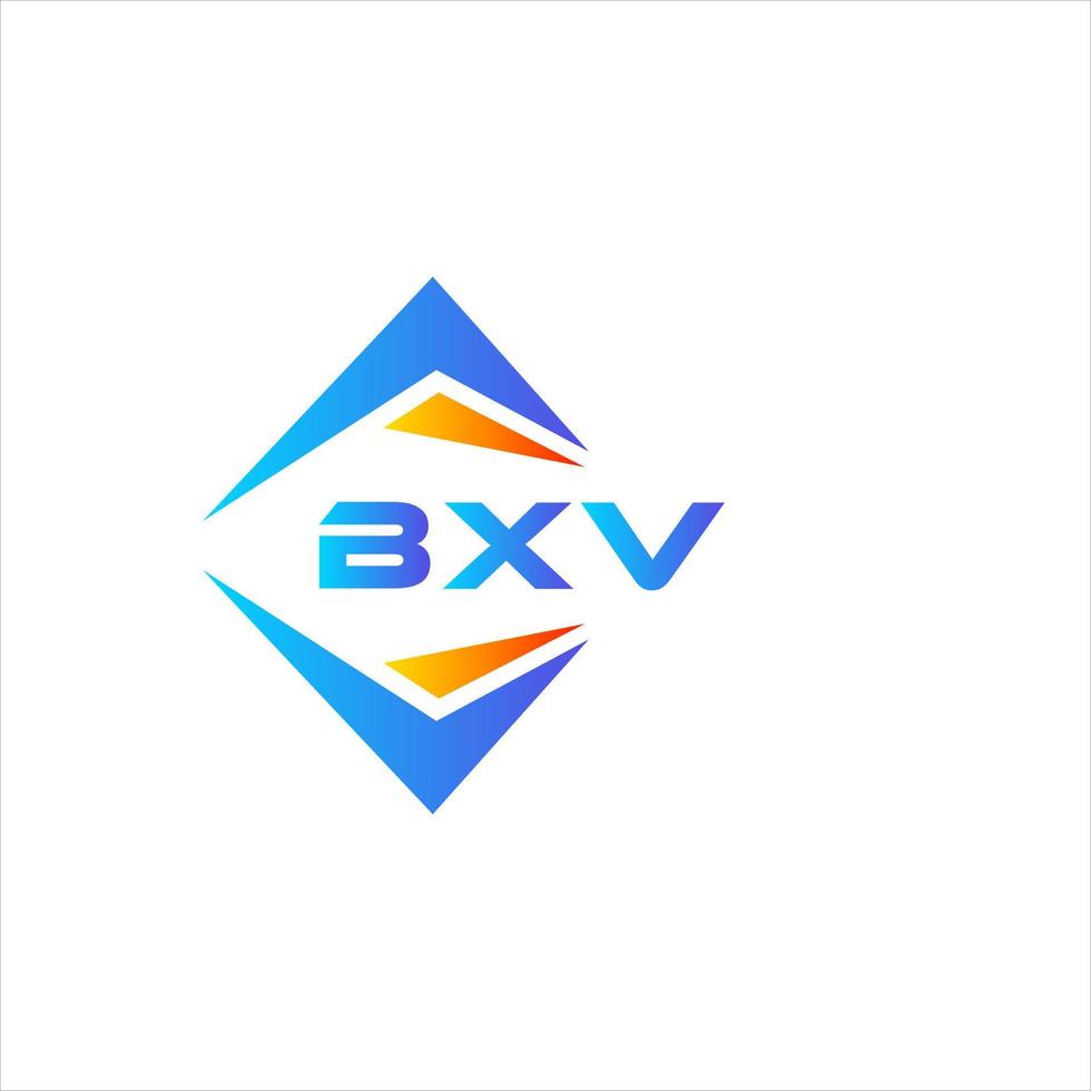 bxv design de logotipo de tecnologia abstrata em fundo branco. bxv conceito criativo do logotipo da carta inicial. vetor