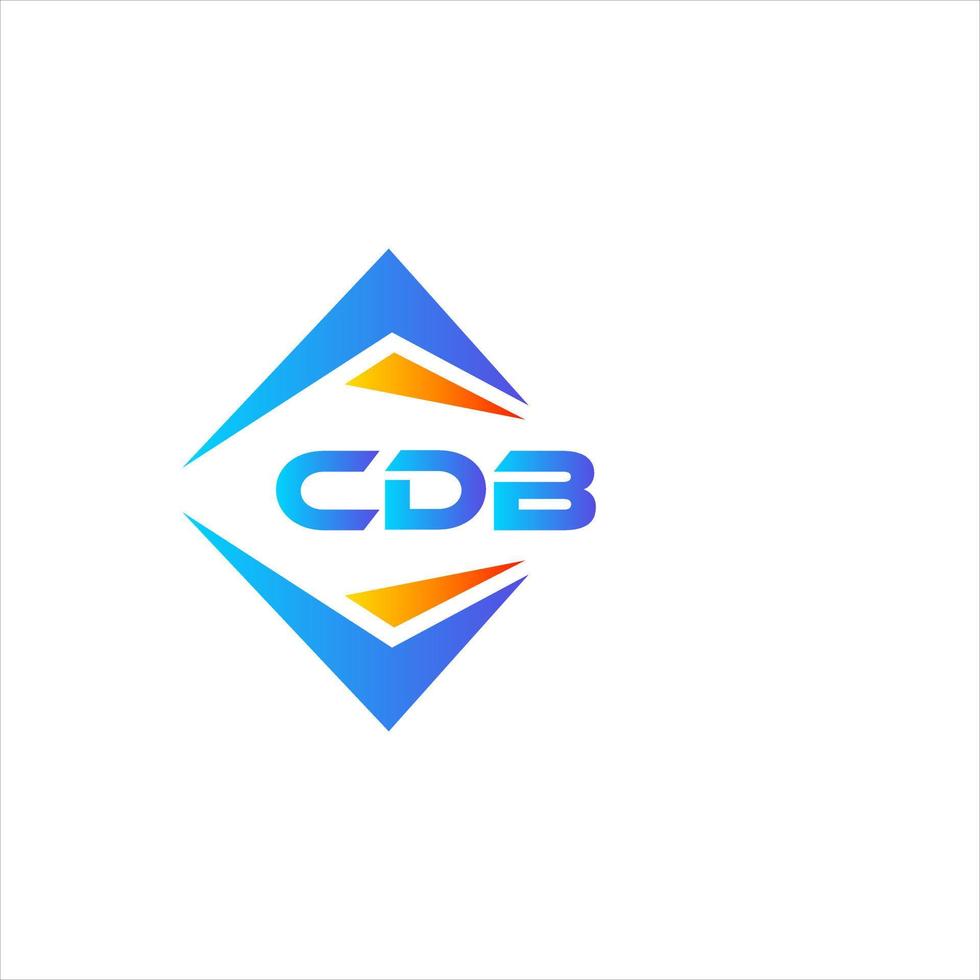 design de logotipo de tecnologia abstrata cdb em fundo branco. conceito de logotipo de carta de iniciais criativas cdb. vetor