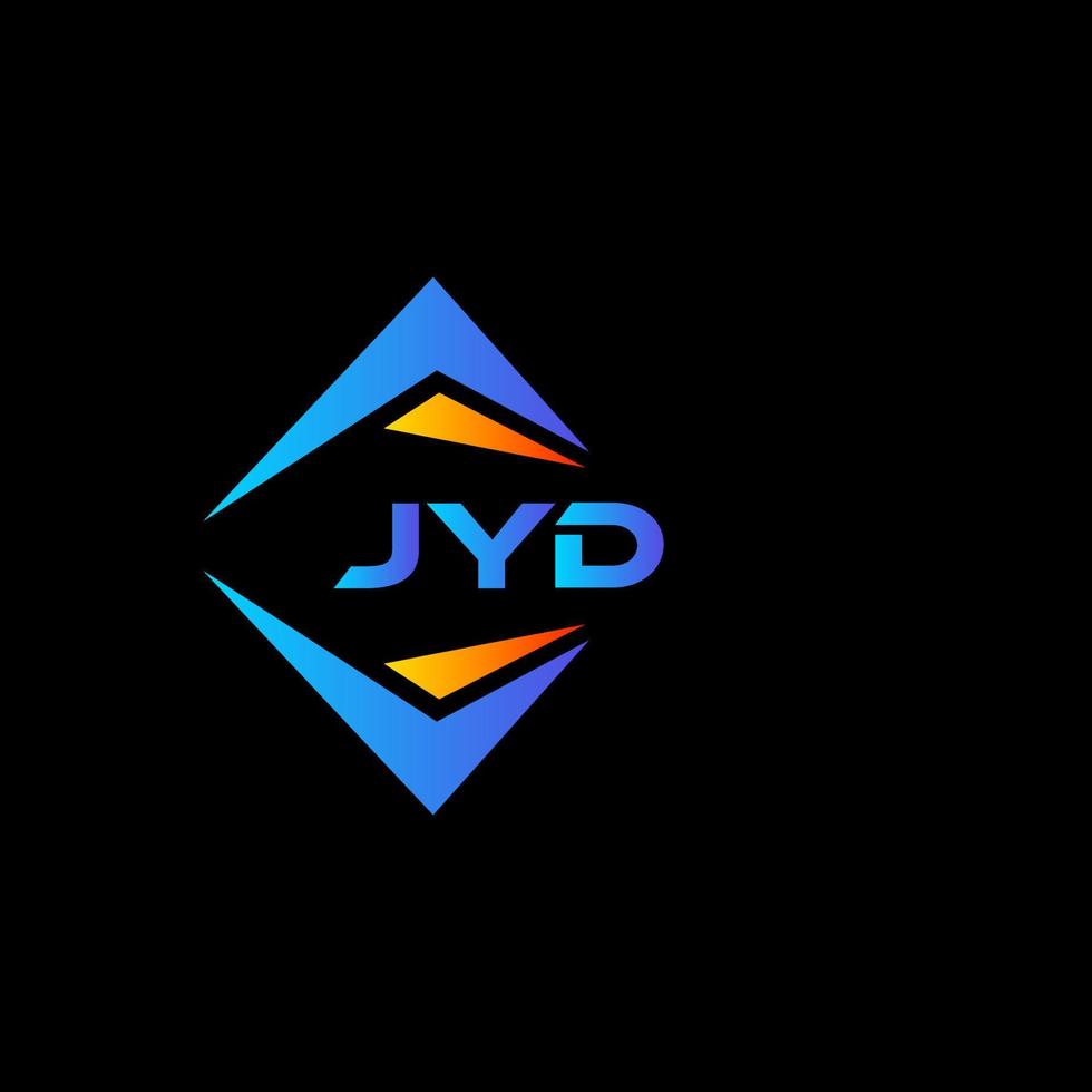 design de logotipo de tecnologia abstrata jyd em fundo preto. conceito de logotipo de letra de iniciais criativas jyd. vetor