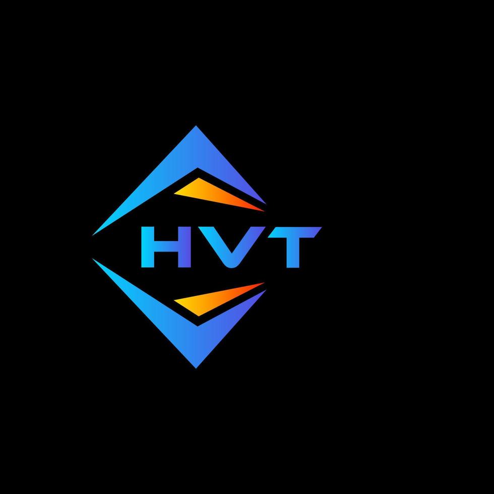 design de logotipo de tecnologia abstrata hvt em fundo preto. conceito de logotipo de carta de iniciais criativas hvt. vetor