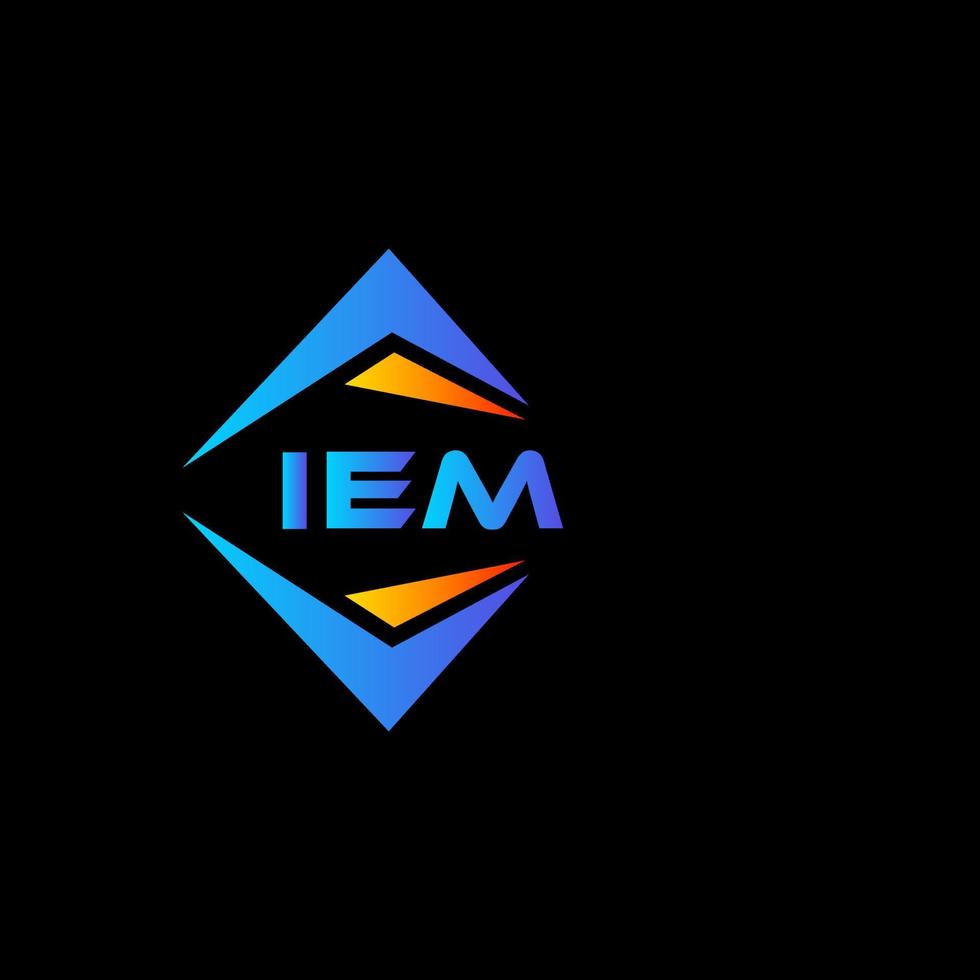 iem design de logotipo de tecnologia abstrata em fundo branco. conceito de logotipo de carta de iniciais criativas iem. vetor