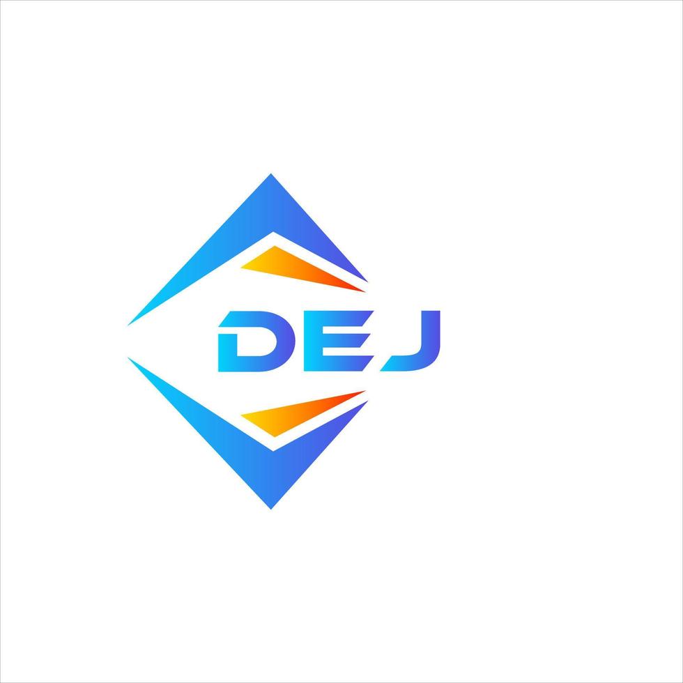 design de logotipo de tecnologia abstrata dej em fundo branco. dej conceito criativo do logotipo da carta inicial. vetor