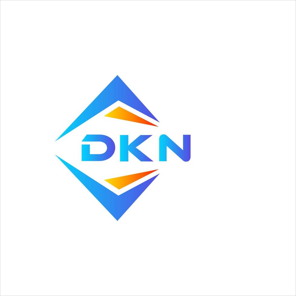 dkn design de logotipo de tecnologia abstrata em fundo branco. dkn conceito criativo do logotipo da carta inicial. vetor