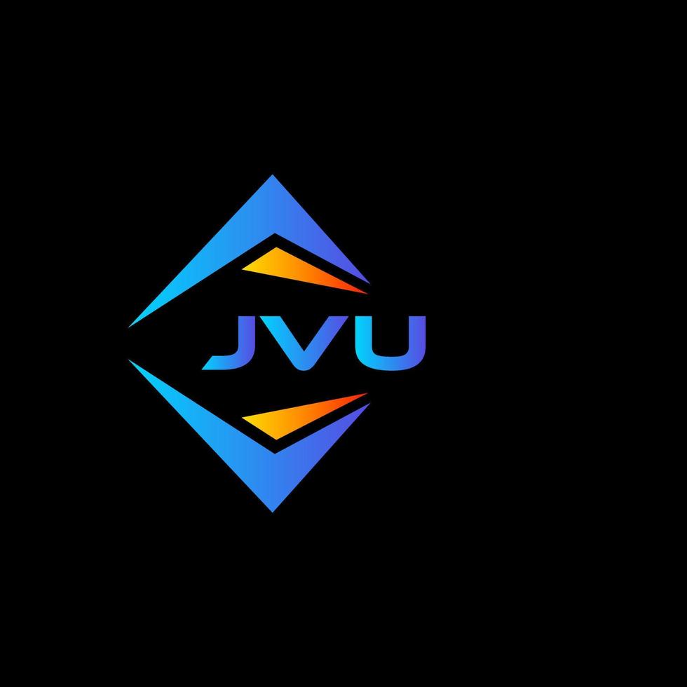 design de logotipo de tecnologia abstrata jvu em fundo preto. jvu conceito criativo do logotipo da carta inicial. vetor