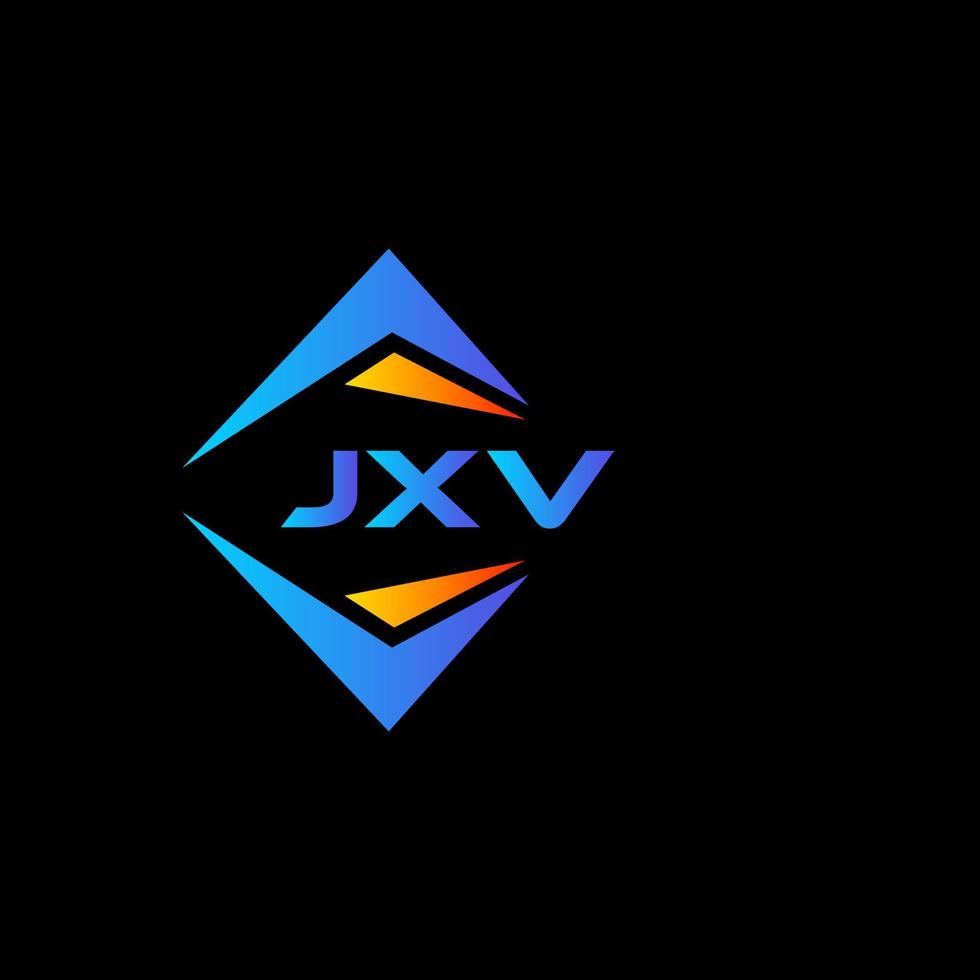 design de logotipo de tecnologia abstrata jxv em fundo preto. jxv conceito criativo do logotipo da carta inicial. vetor