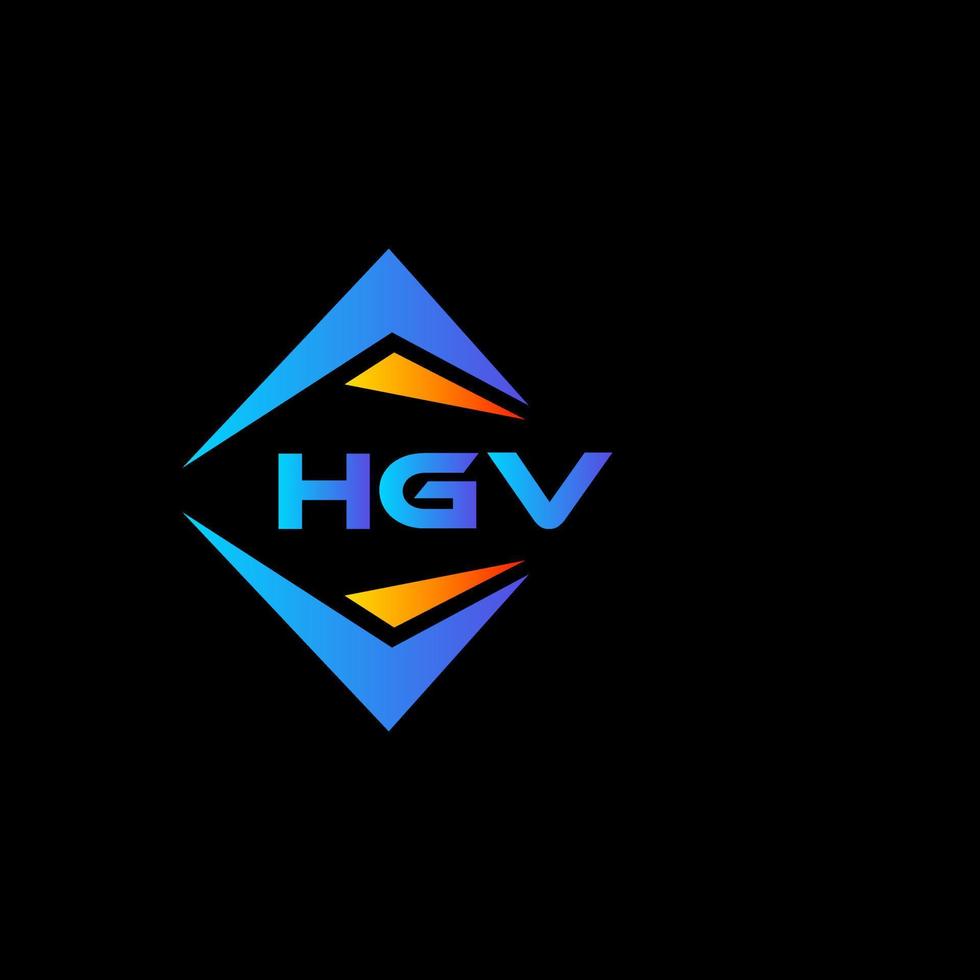 design de logotipo de tecnologia abstrata hgv em fundo preto. conceito de logotipo de letra de iniciais criativas hgv. vetor