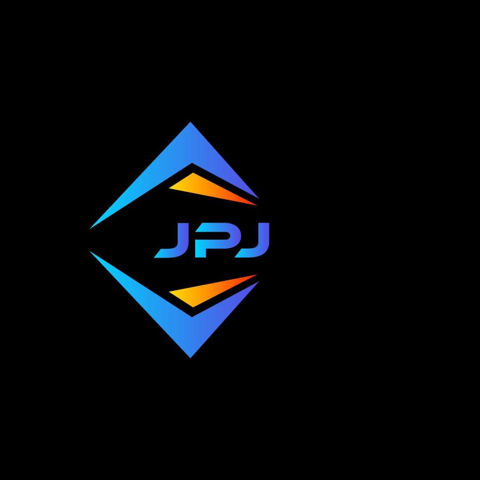 design de logotipo de tecnologia abstrata jpg em fundo preto. conceito criativo do logotipo da letra das iniciais do jpj. vetor