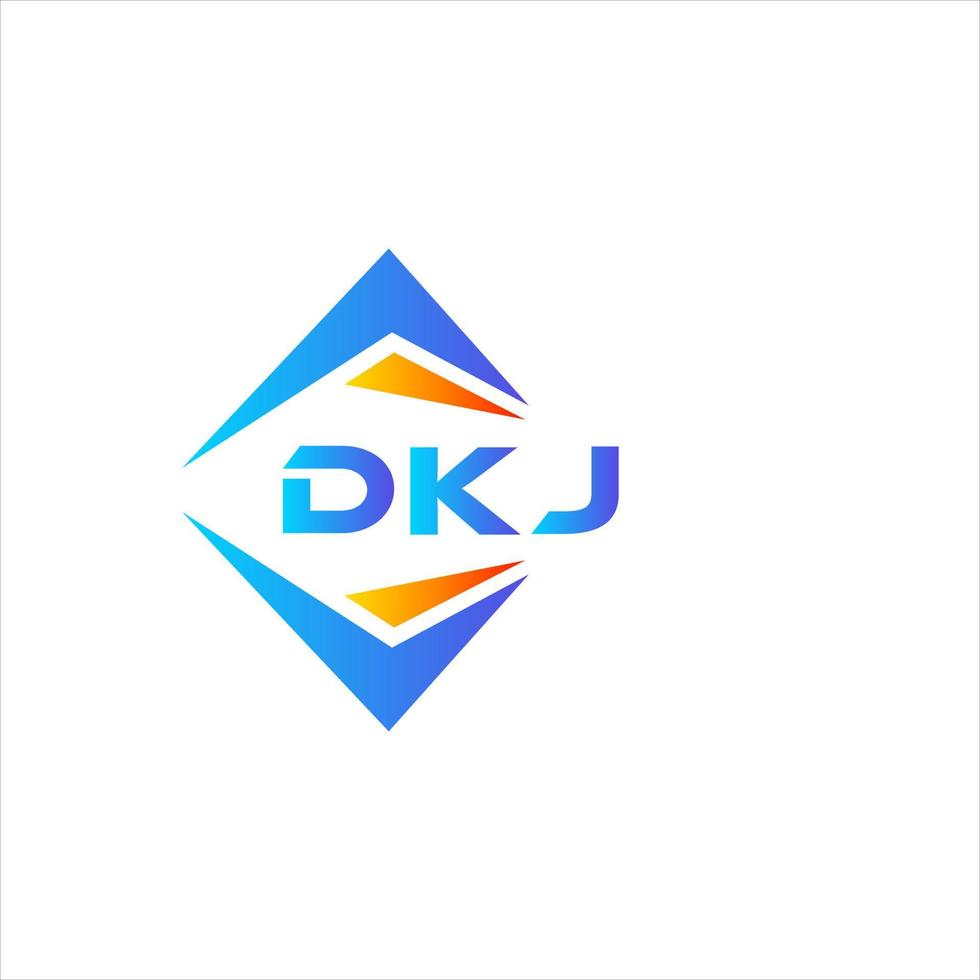 dkj design de logotipo de tecnologia abstrata em fundo branco. dkj conceito criativo do logotipo da carta inicial. vetor