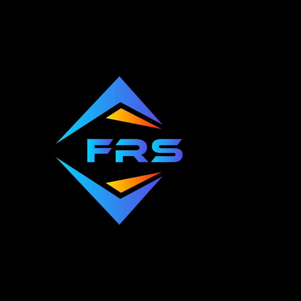 design de logotipo de tecnologia abstrata frs em fundo preto. conceito criativo do logotipo da carta inicial frs. vetor