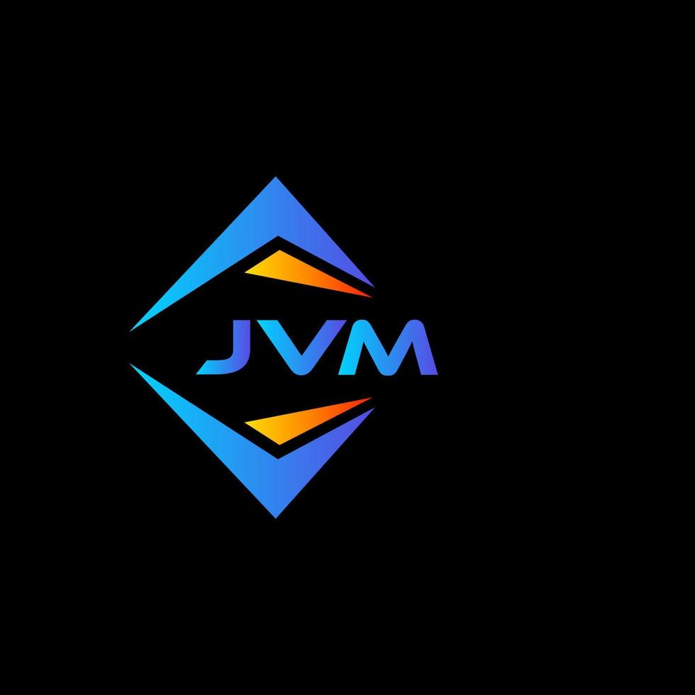 design de logotipo de tecnologia abstrata jvm em fundo preto. jvm conceito de logotipo de carta de iniciais criativas. vetor