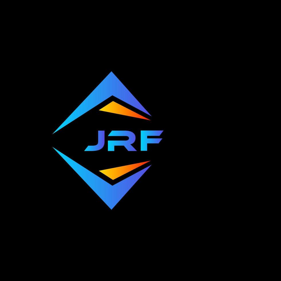 design de logotipo de tecnologia abstrata jrf em fundo preto. jrf conceito criativo do logotipo da carta inicial. vetor