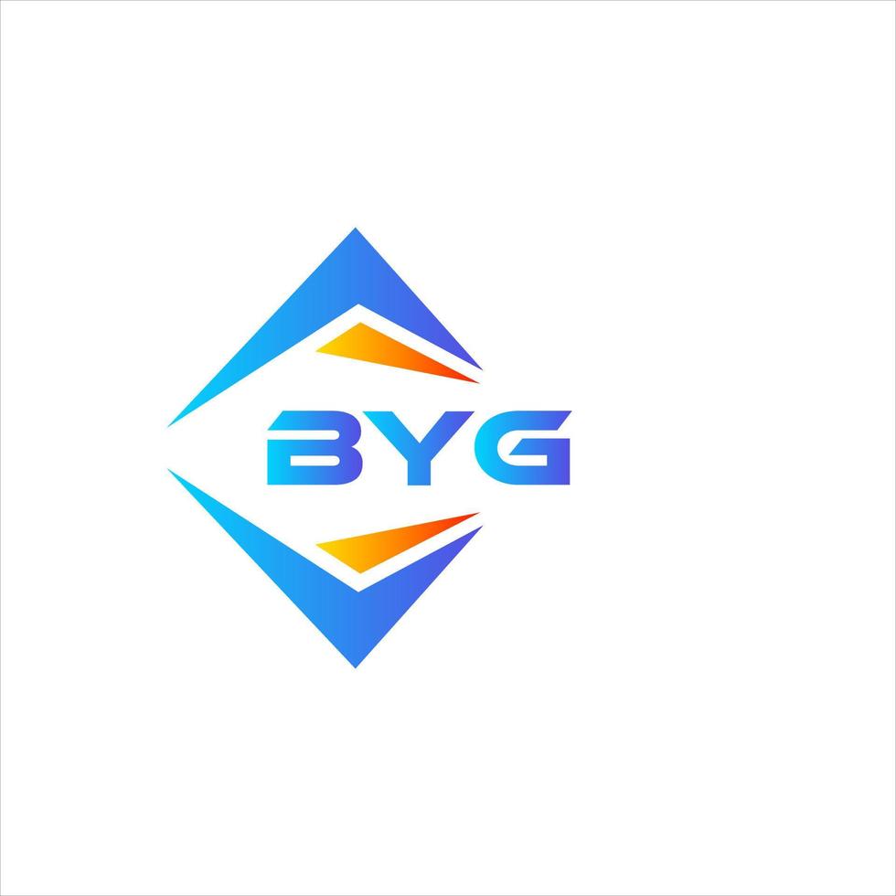 design de logotipo de tecnologia abstrata byg em fundo branco. byg conceito criativo do logotipo da carta inicial. vetor