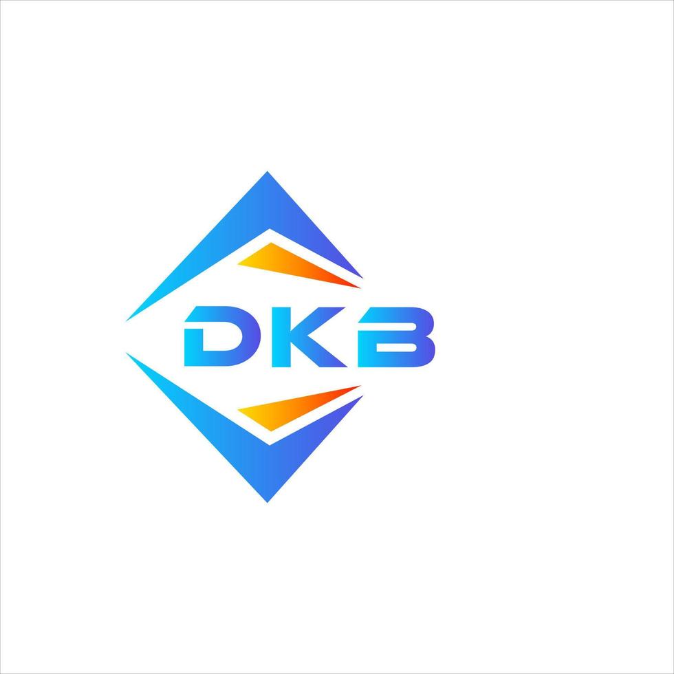 design de logotipo de tecnologia abstrata dkb em fundo branco. dkb conceito de logotipo de carta de iniciais criativas. vetor