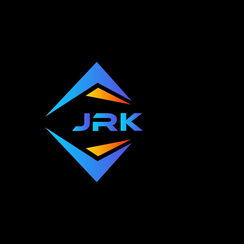 jrk design de logotipo de tecnologia abstrata em fundo preto. jrk conceito criativo do logotipo da carta inicial. vetor