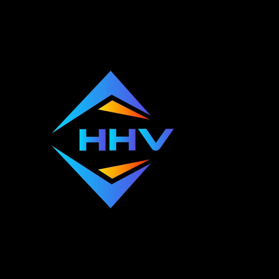 design de logotipo de tecnologia abstrata hhv em fundo preto. hhv conceito criativo do logotipo da carta inicial. vetor