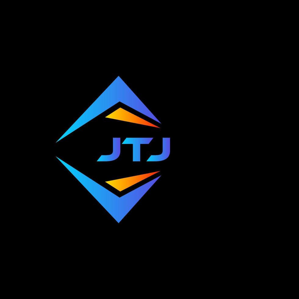 design de logotipo de tecnologia abstrata jtj em fundo preto. jtj conceito criativo do logotipo da carta inicial. vetor