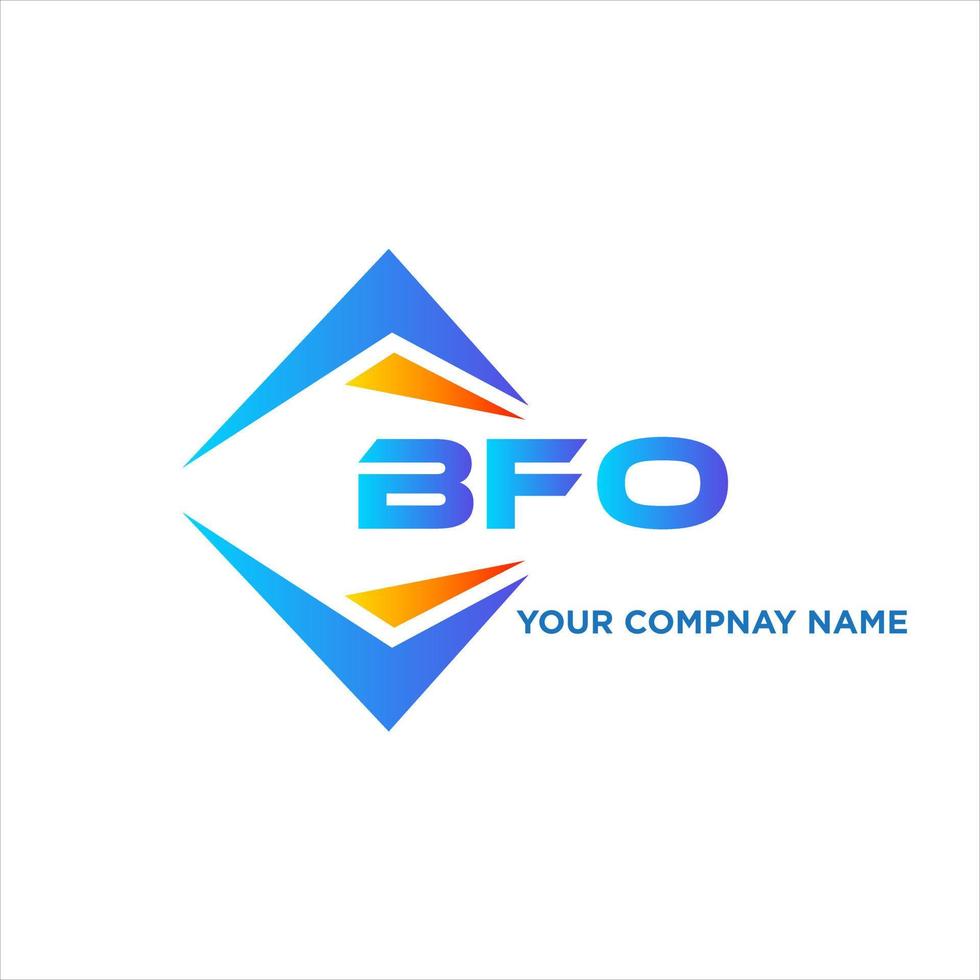 bfo design de logotipo de tecnologia abstrata em fundo branco. conceito de logotipo de carta de iniciais criativas bfo. vetor