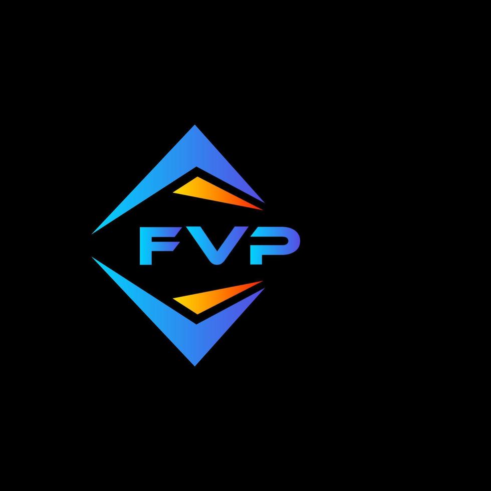 design de logotipo de tecnologia abstrata fvp em fundo preto. fvp conceito criativo do logotipo da letra inicial. vetor