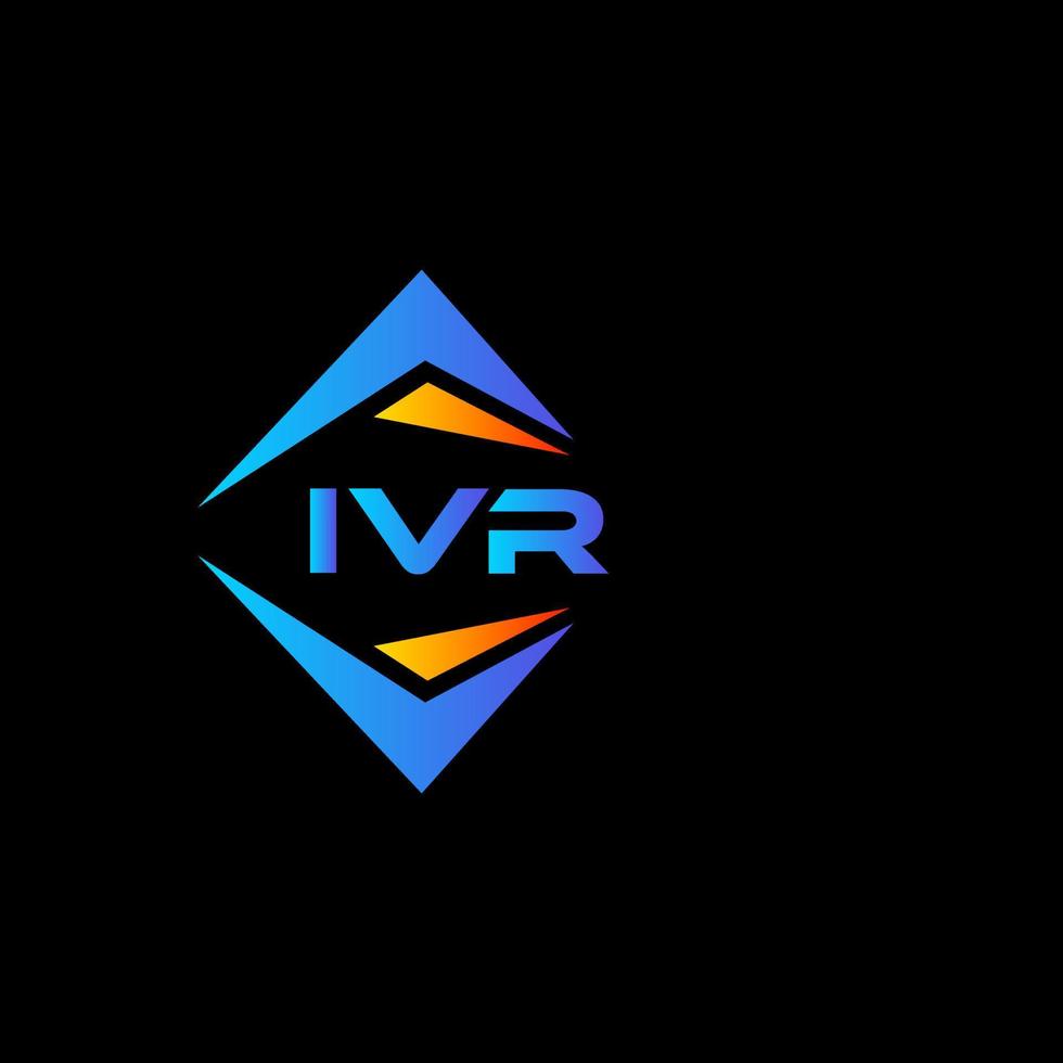 design de logotipo de tecnologia abstrata ivr em fundo branco. conceito de logotipo de carta de iniciais criativas ivr. vetor