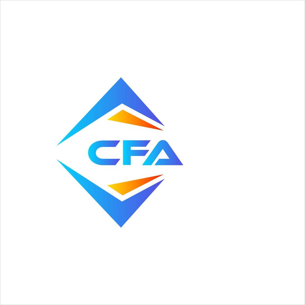 cfa design de logotipo de tecnologia abstrata em fundo branco. conceito de logotipo de carta de iniciais criativas cfa. vetor