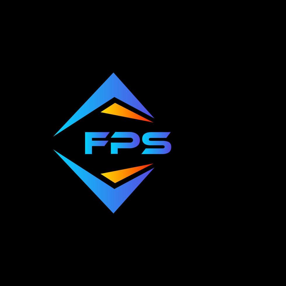 design de logotipo de tecnologia abstrata fps em fundo preto. conceito de logotipo de carta de iniciais criativas fps. vetor