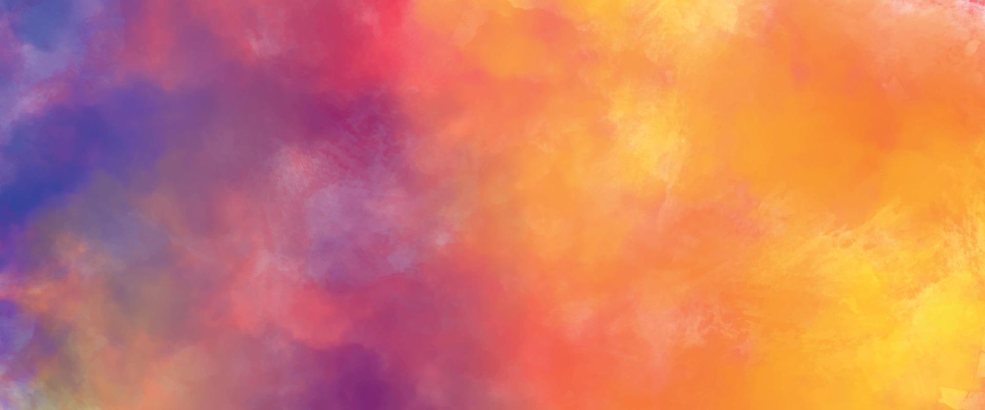 pintura colorida da arte do grunge. efeito de cor pastel clara de nuvem de nuvens do pôr do sol no fundo do céu do pôr do sol. fundo ardente. fundo aquarela suave vetor
