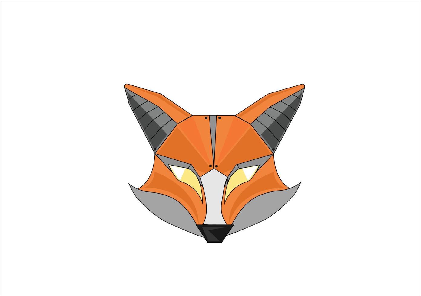 ilustração vetorial de ícone de raposa em fundo branco vetor